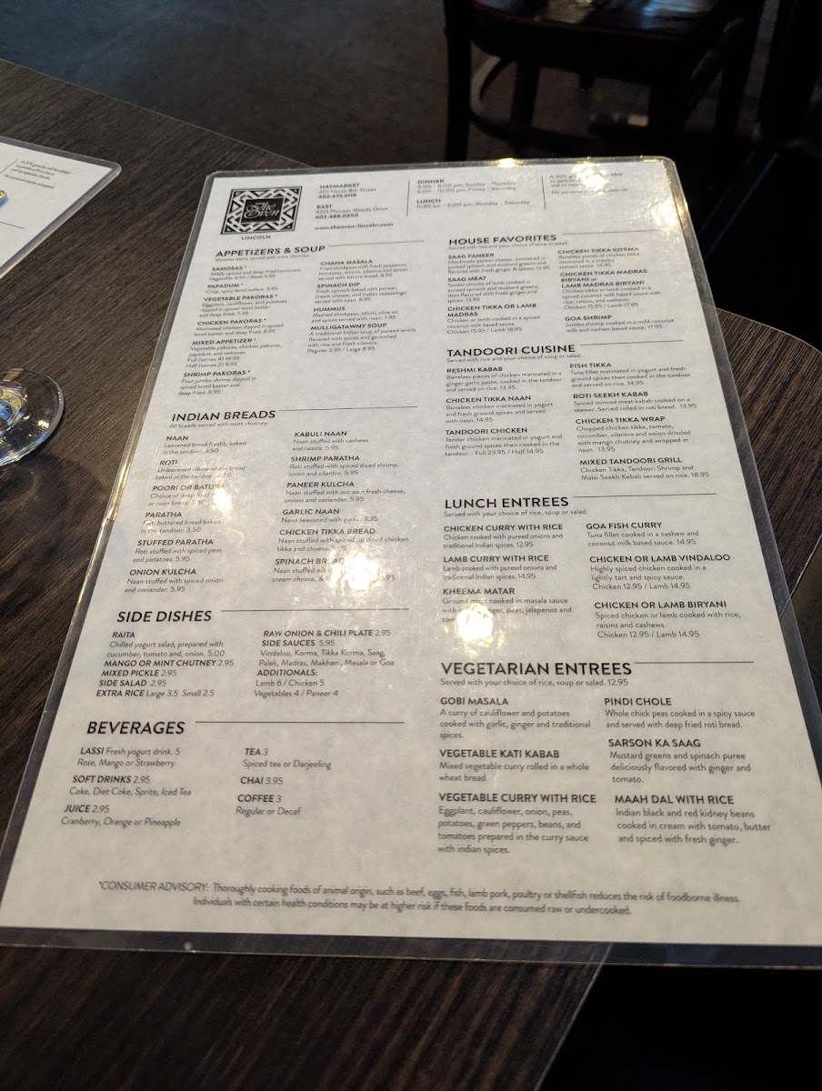 Menu The Oven Lincoln-8