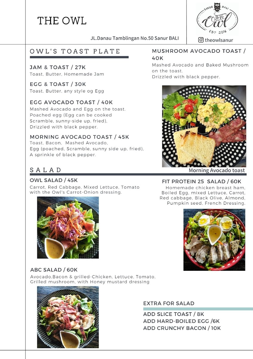 Menu The Owl-1