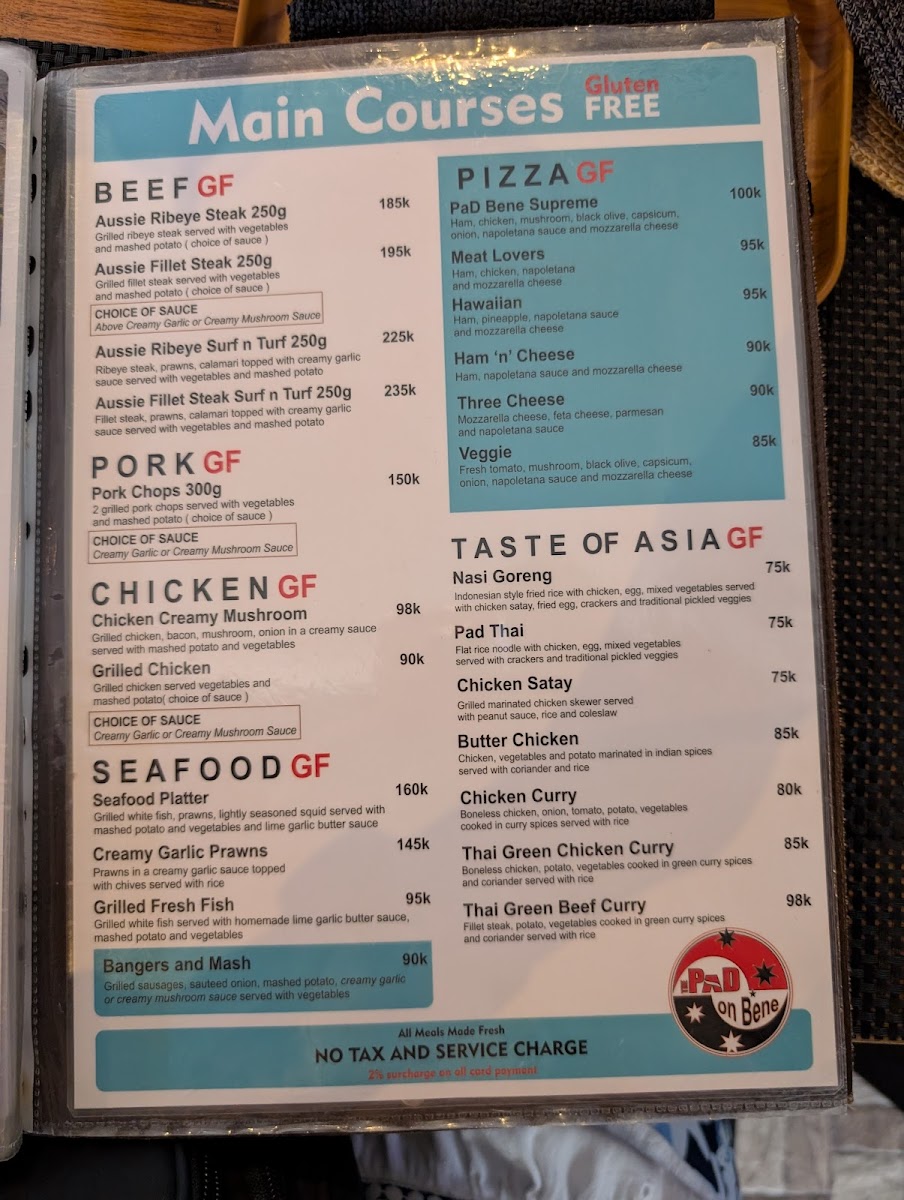Menu The Pad On Bene-10