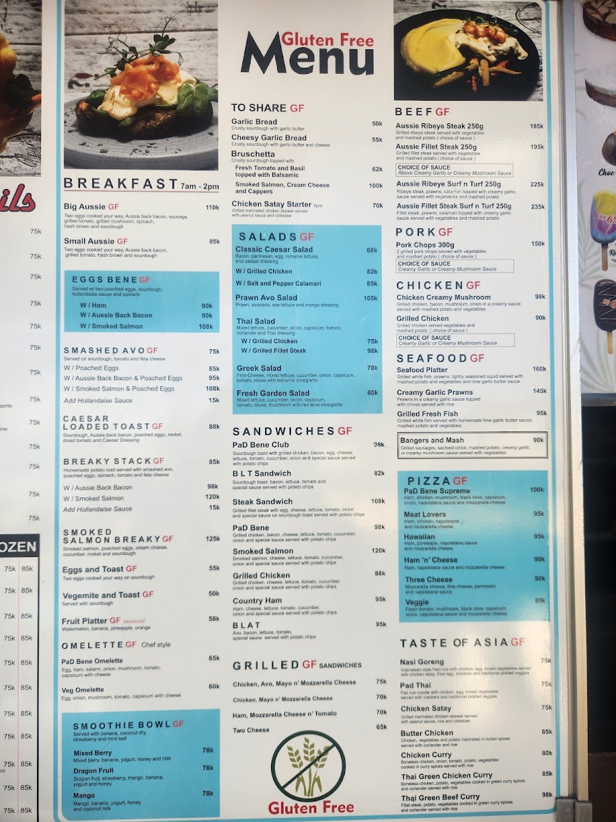 Menu The Pad On Bene-2