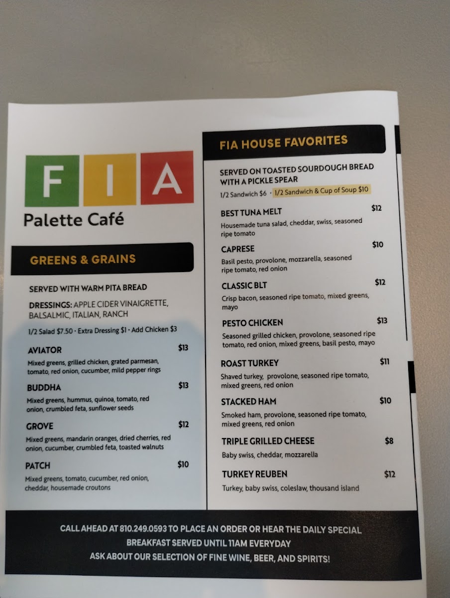 Menu The Palette Café-2