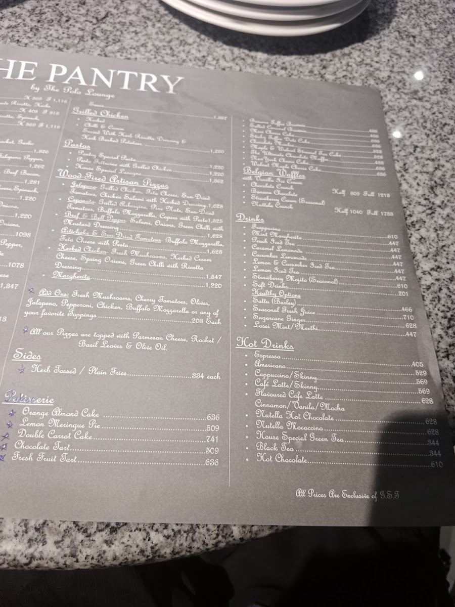 Menu The Pantry By Polo Lounge, Packages Mall-1