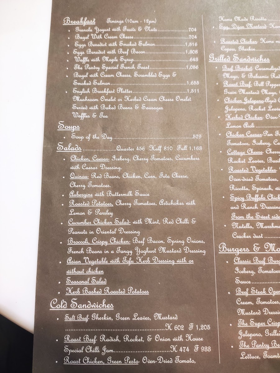 Menu The Pantry By Polo Lounge, Packages Mall-4