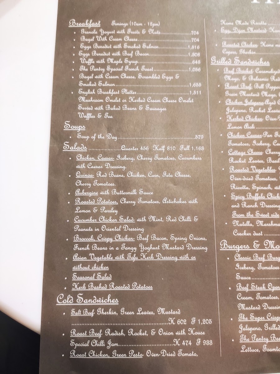 Menu The Pantry By Polo Lounge, Packages Mall-5