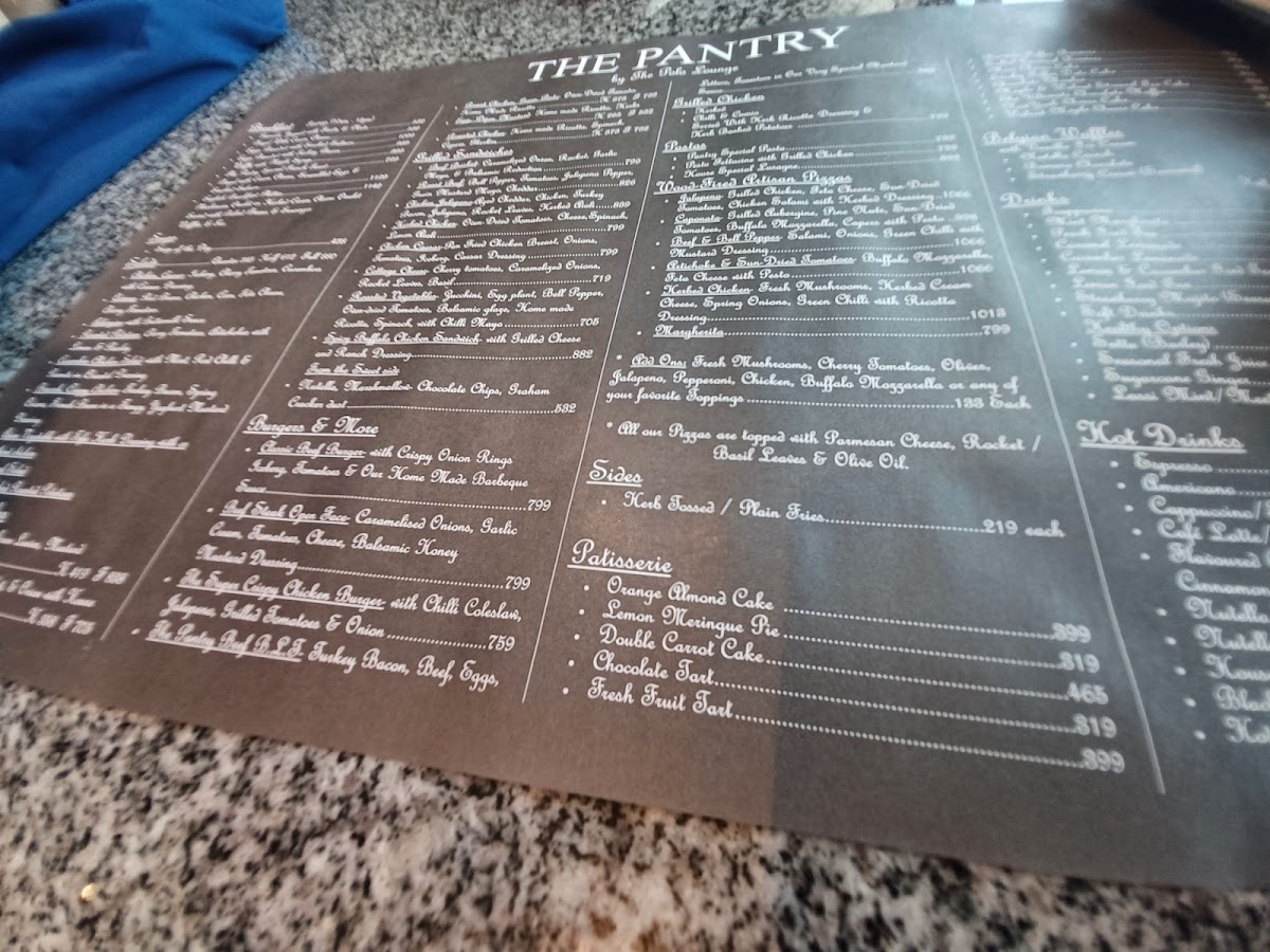 Menu The Pantry By Polo Lounge, Packages Mall-9