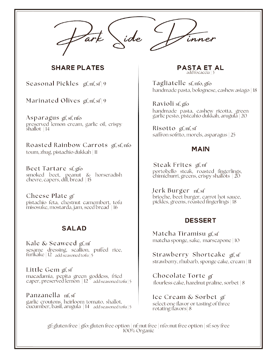Menu The Park Side Cafe-1