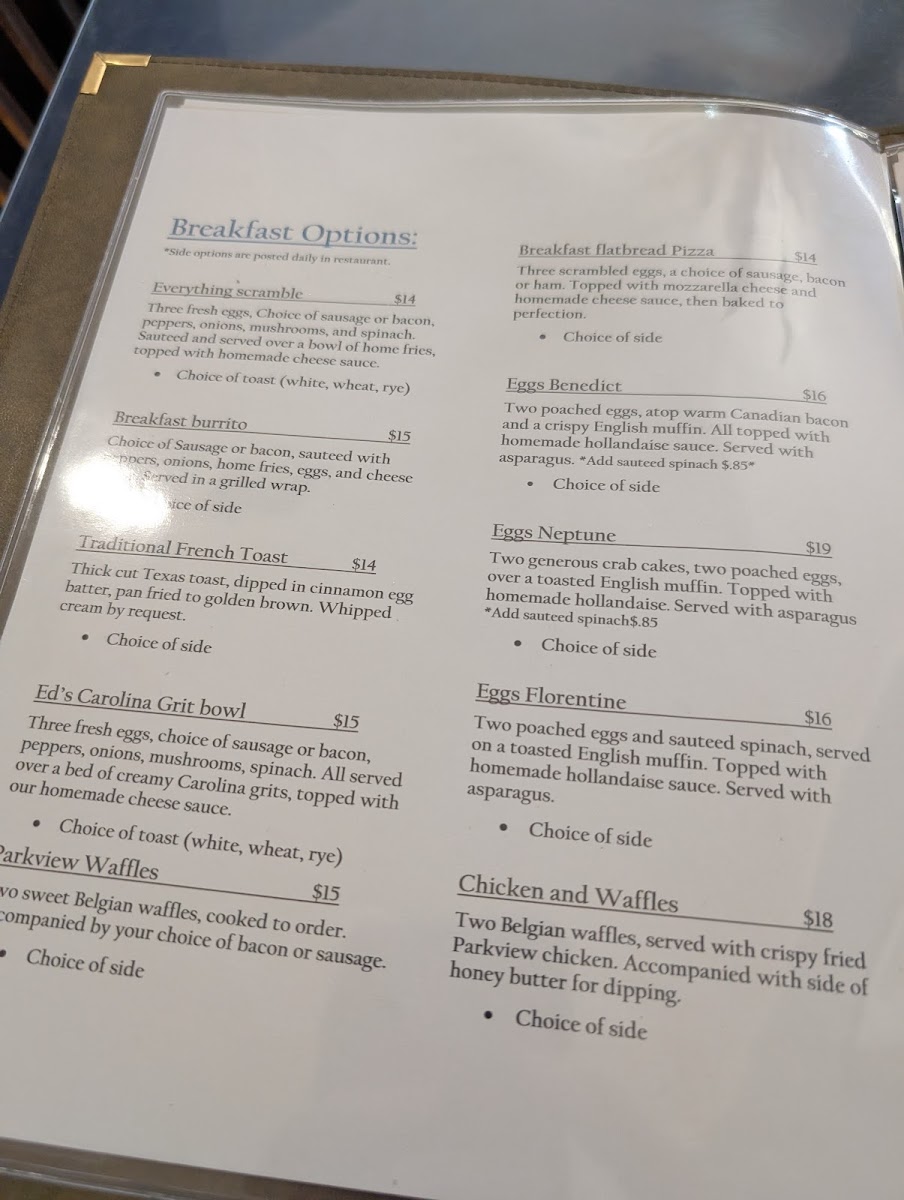 Menu The Parkview Restaurant-6