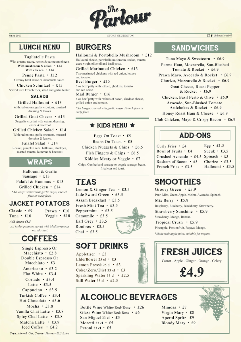 Menu The Parlour-2