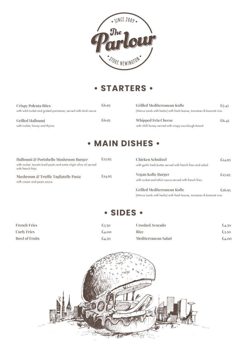 Menu The Parlour-3