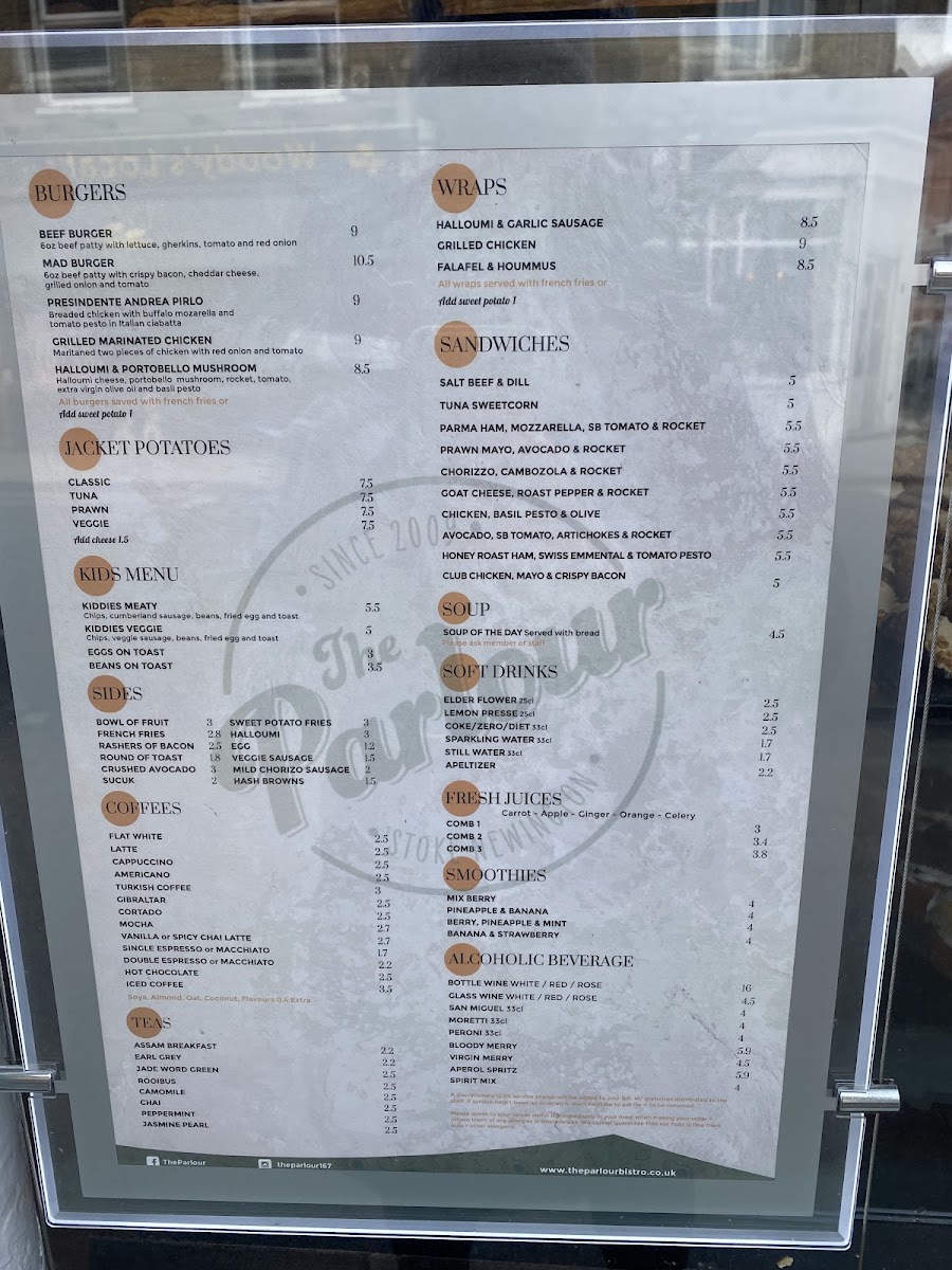 Menu The Parlour-5