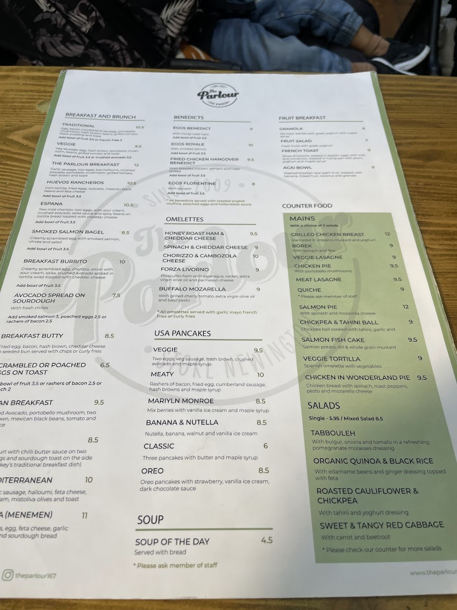 Menu The Parlour-6