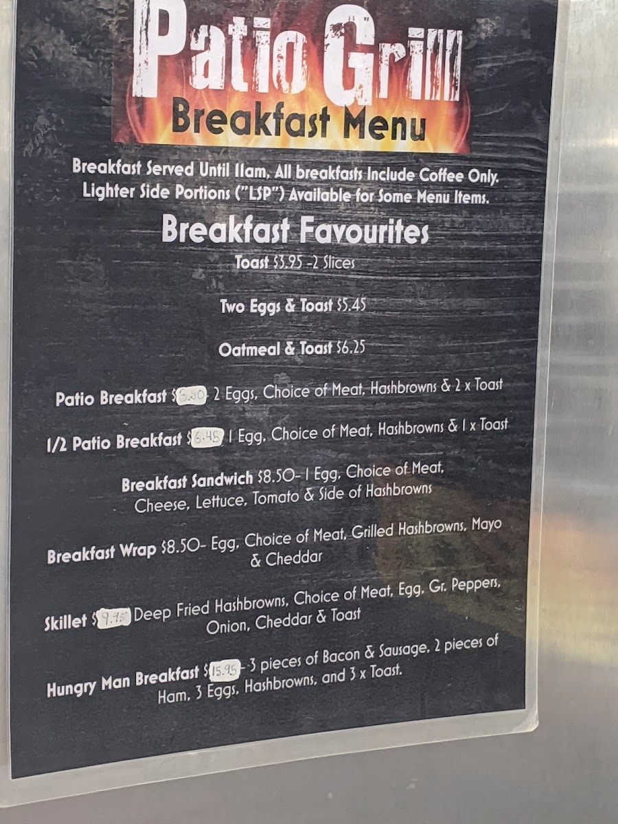 Menu The Patio Grill-7