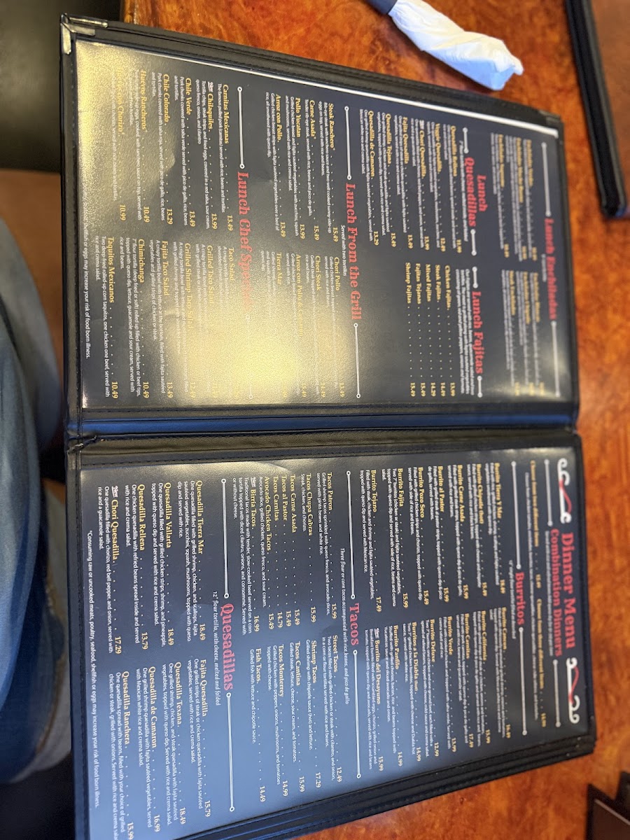 Menu The Patron Mexican Restaurant And Cantina-7