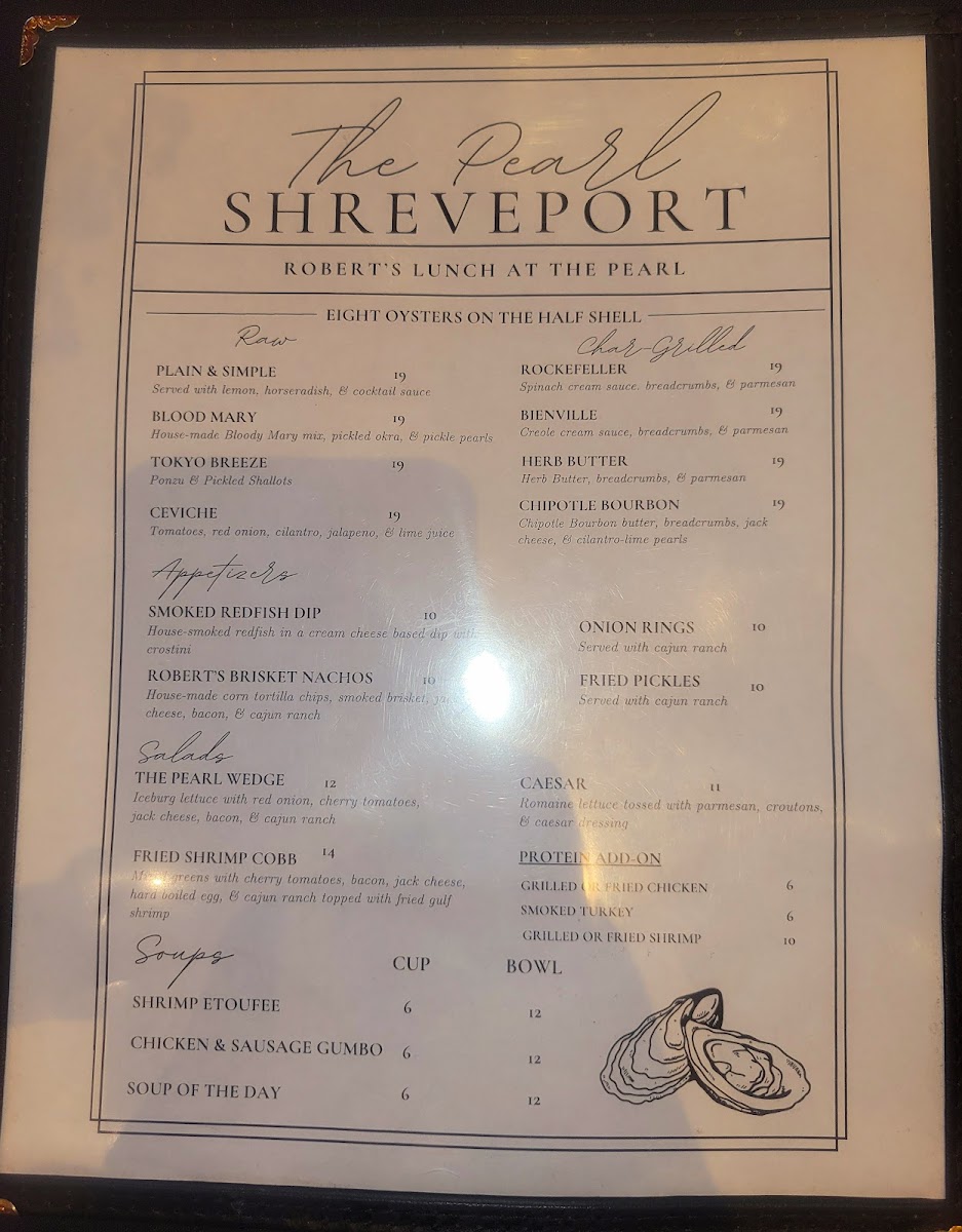 Menu The Pearl Shreveport-1