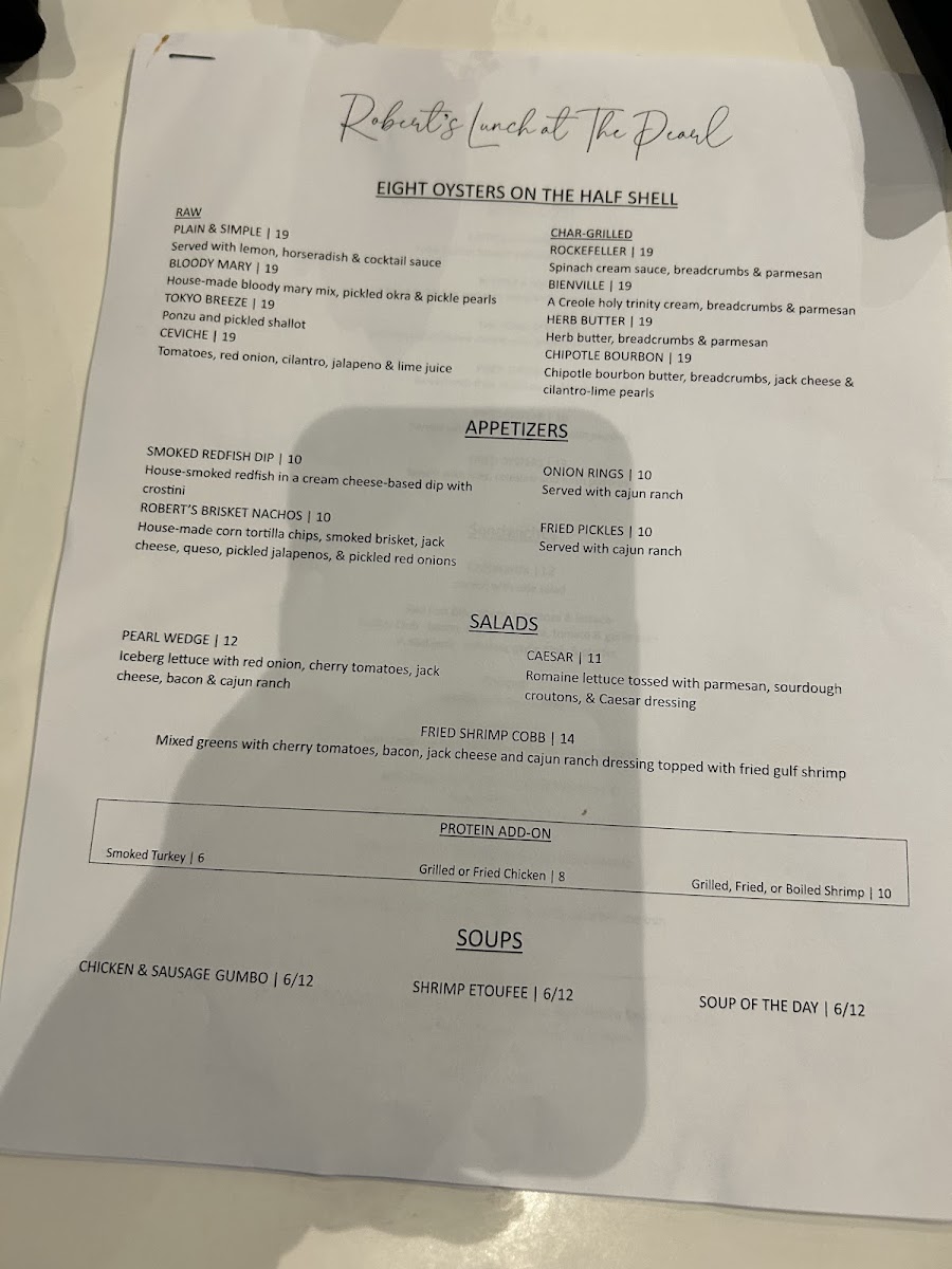 Menu The Pearl Shreveport-2