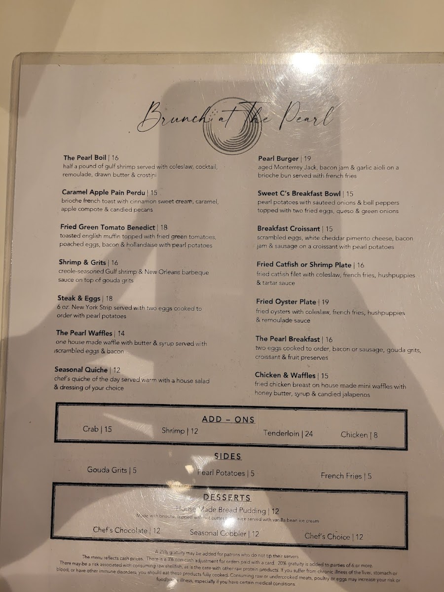Menu The Pearl Shreveport-5