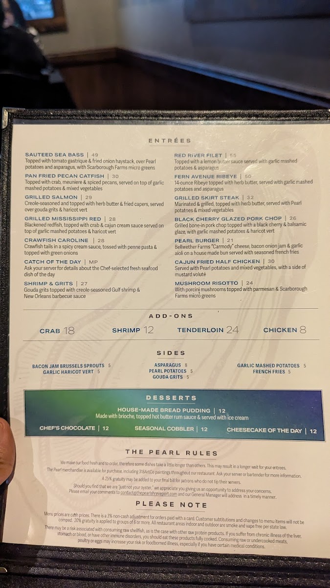 Menu The Pearl Shreveport-9