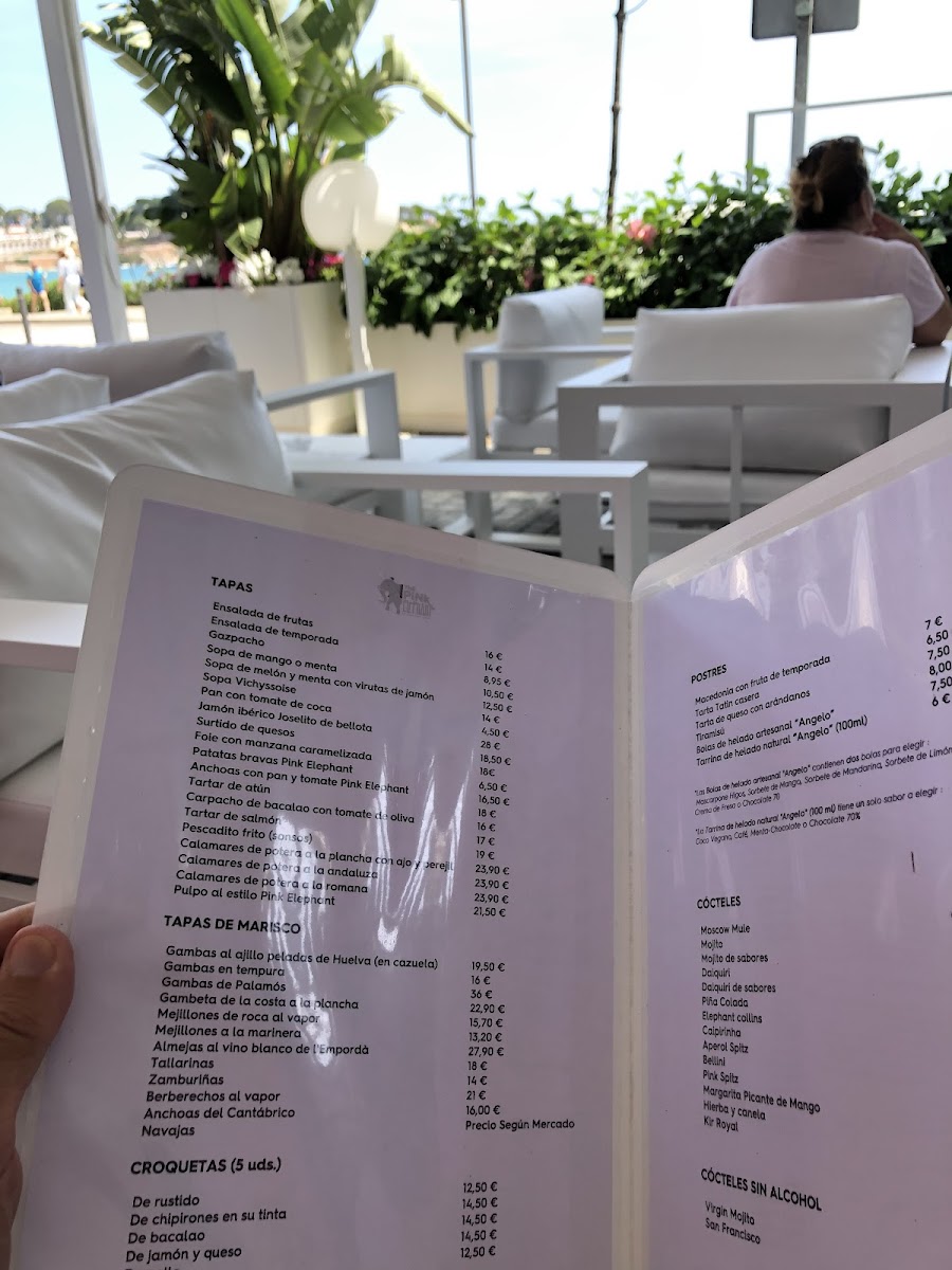 Menu The Pink Elephant-1