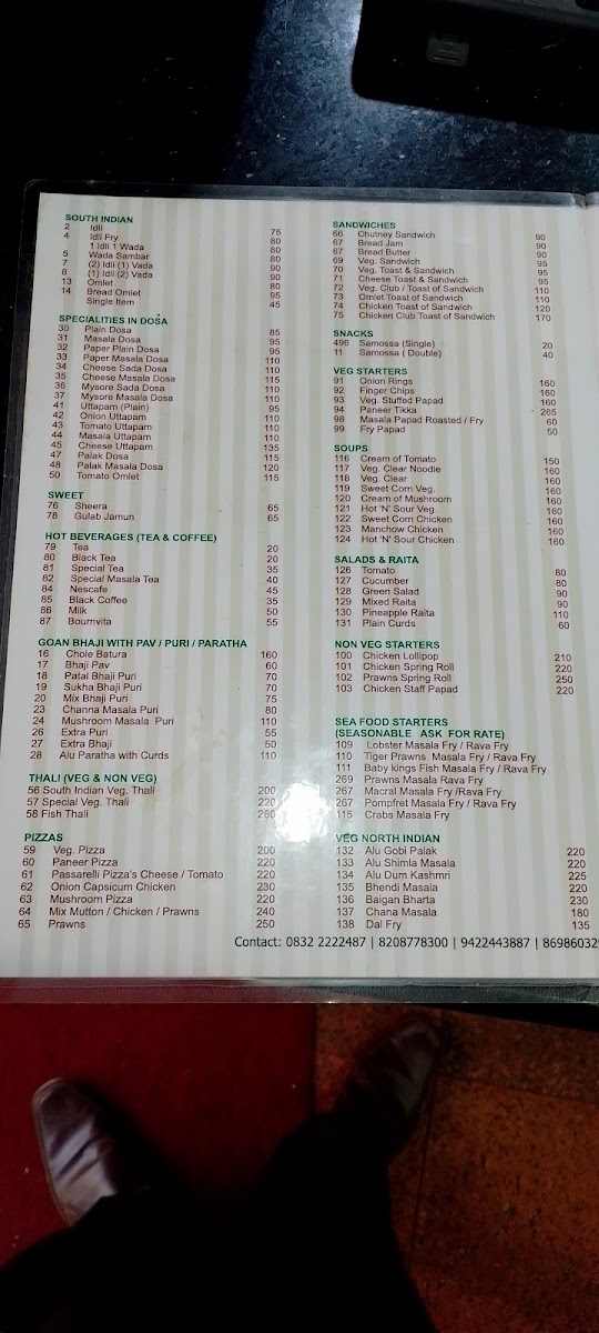 Menu The Pink Flamingo-1