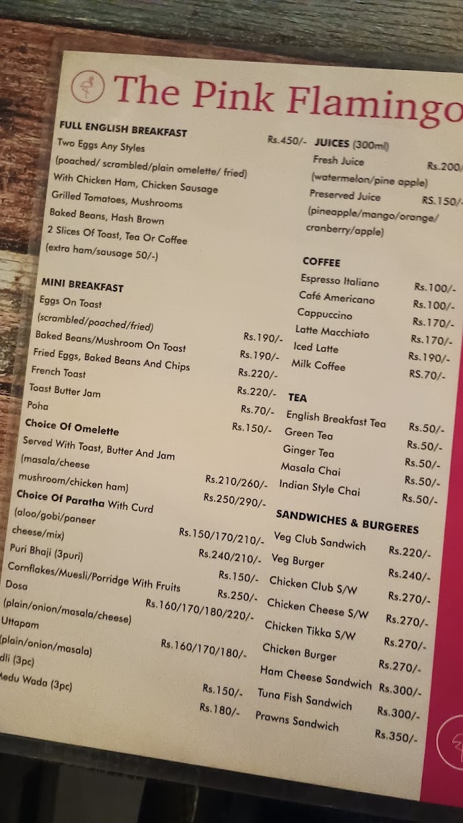 Menu The Pink Flamingo-4