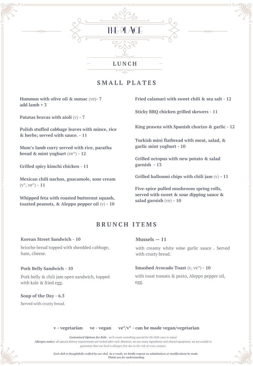 Menu The Place Bmth Restaurant & Cafe-4