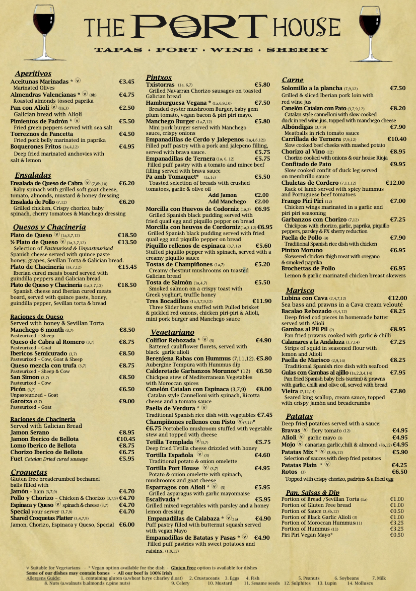 Menu The Port House Ibericos-1