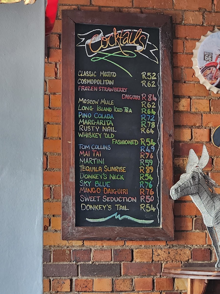 Menu The Pothole & Donkey-1