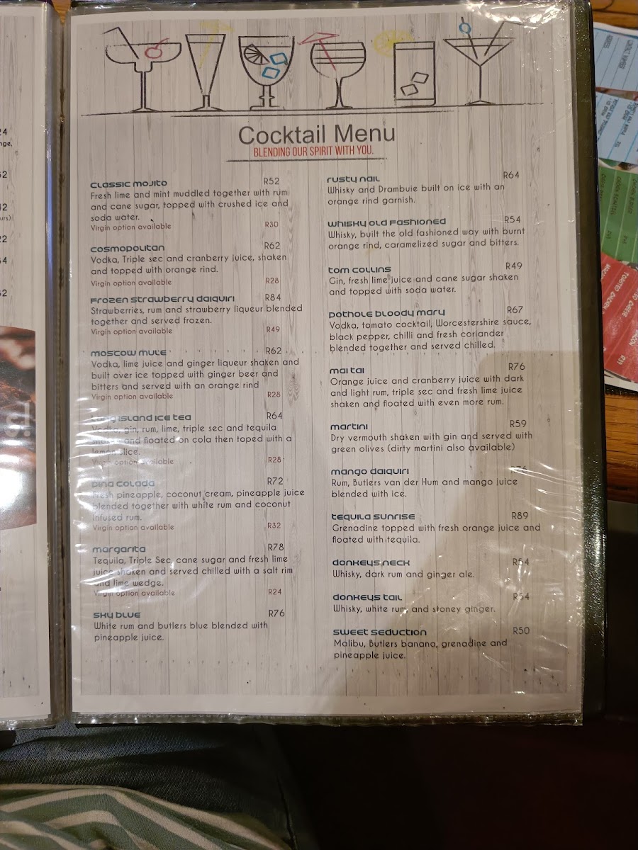 Menu The Pothole & Donkey-7