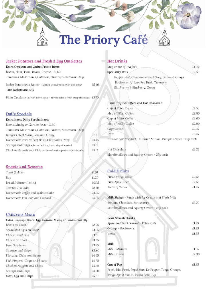 Menu The Priory Cafe-2