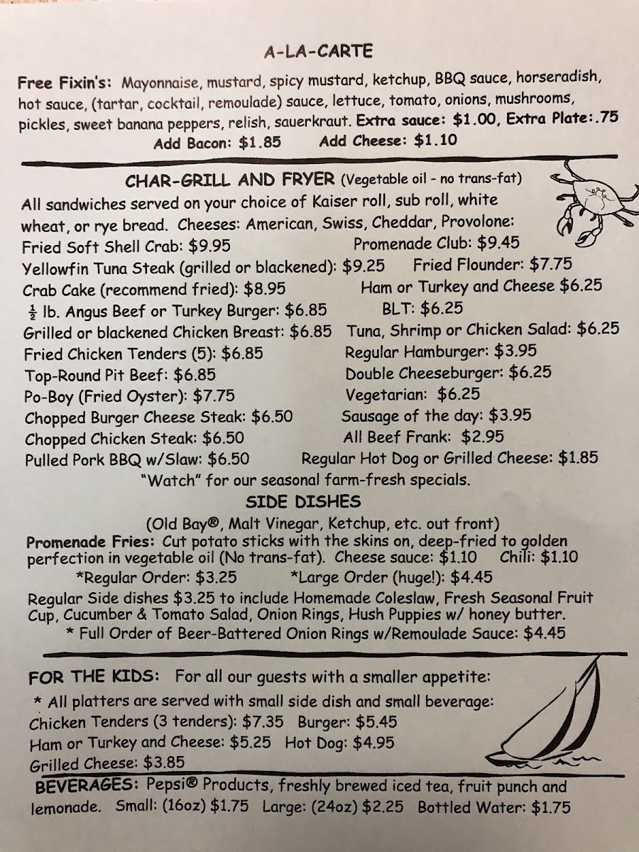 Menu The Promenade Grille-5