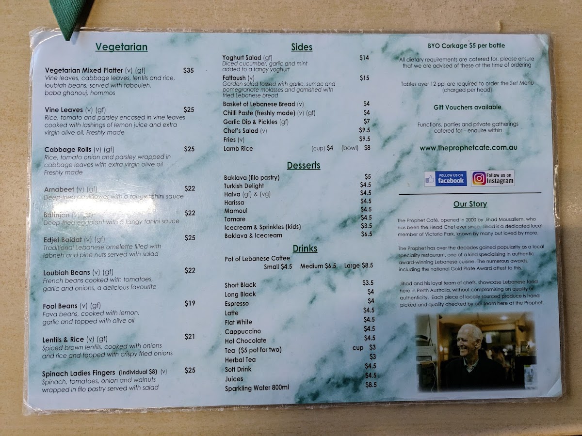 Menu The Prophet Lebanese Cafe-3