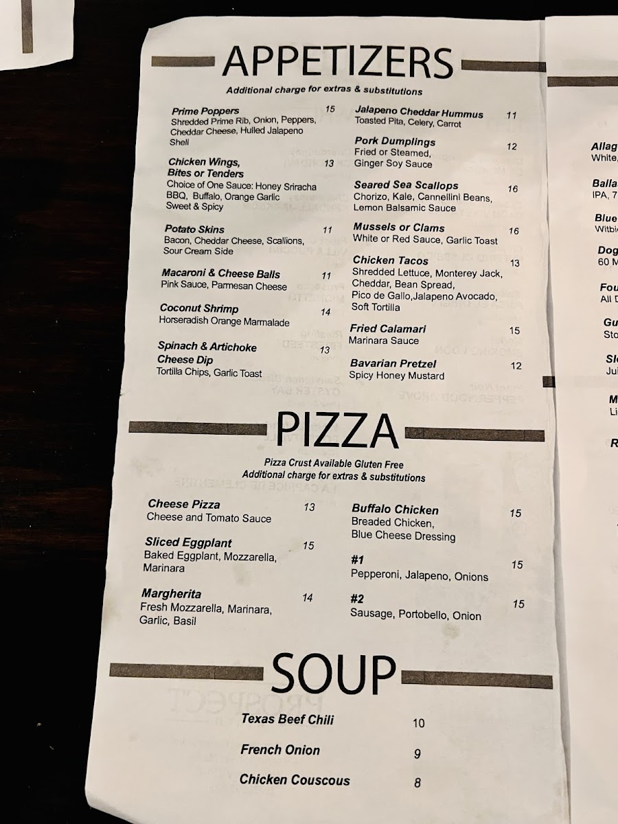 Menu The Prospect Tavern-1