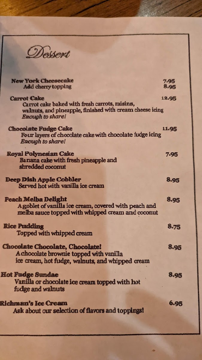 Menu The Pub-9