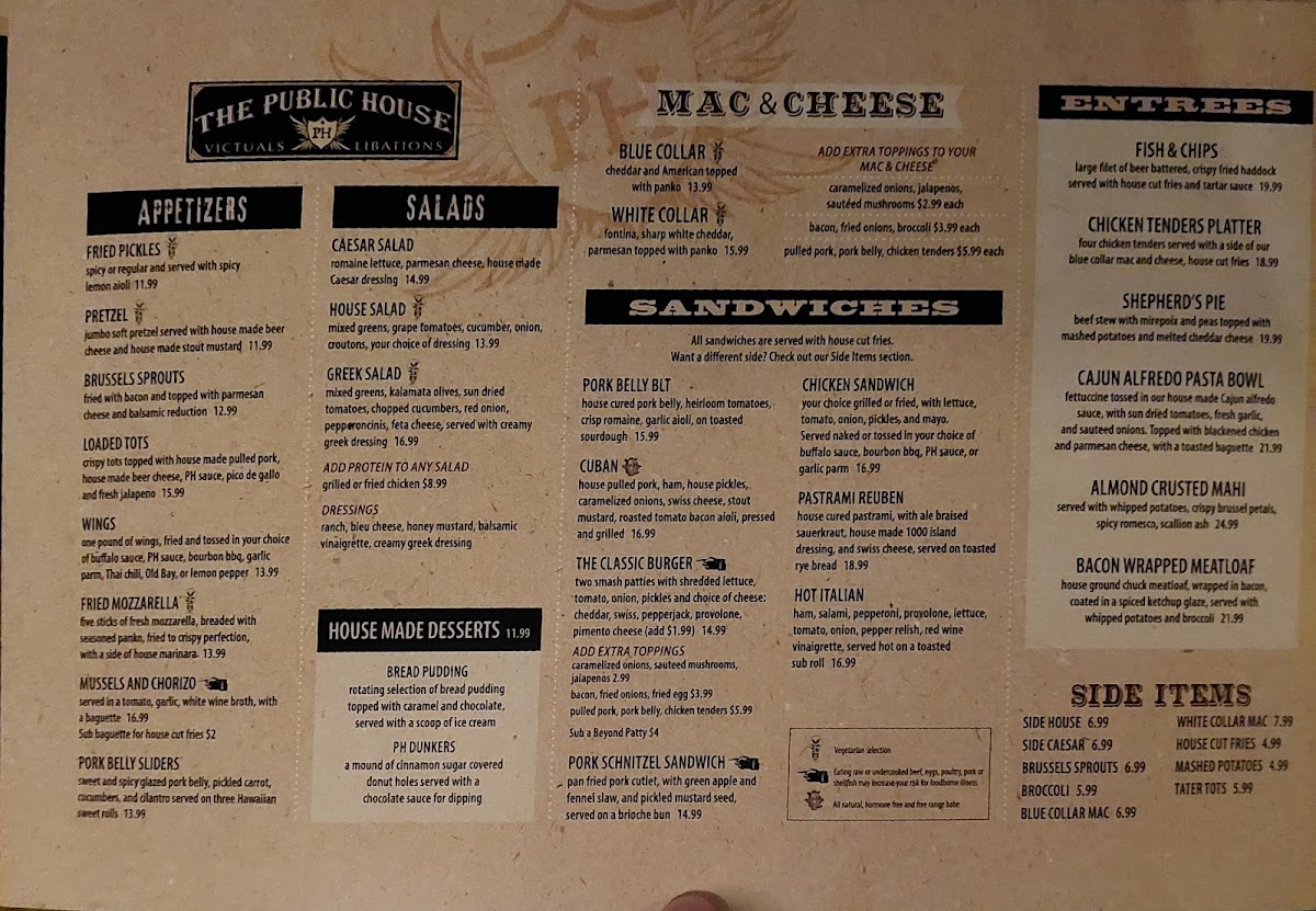 Menu The Public House-1