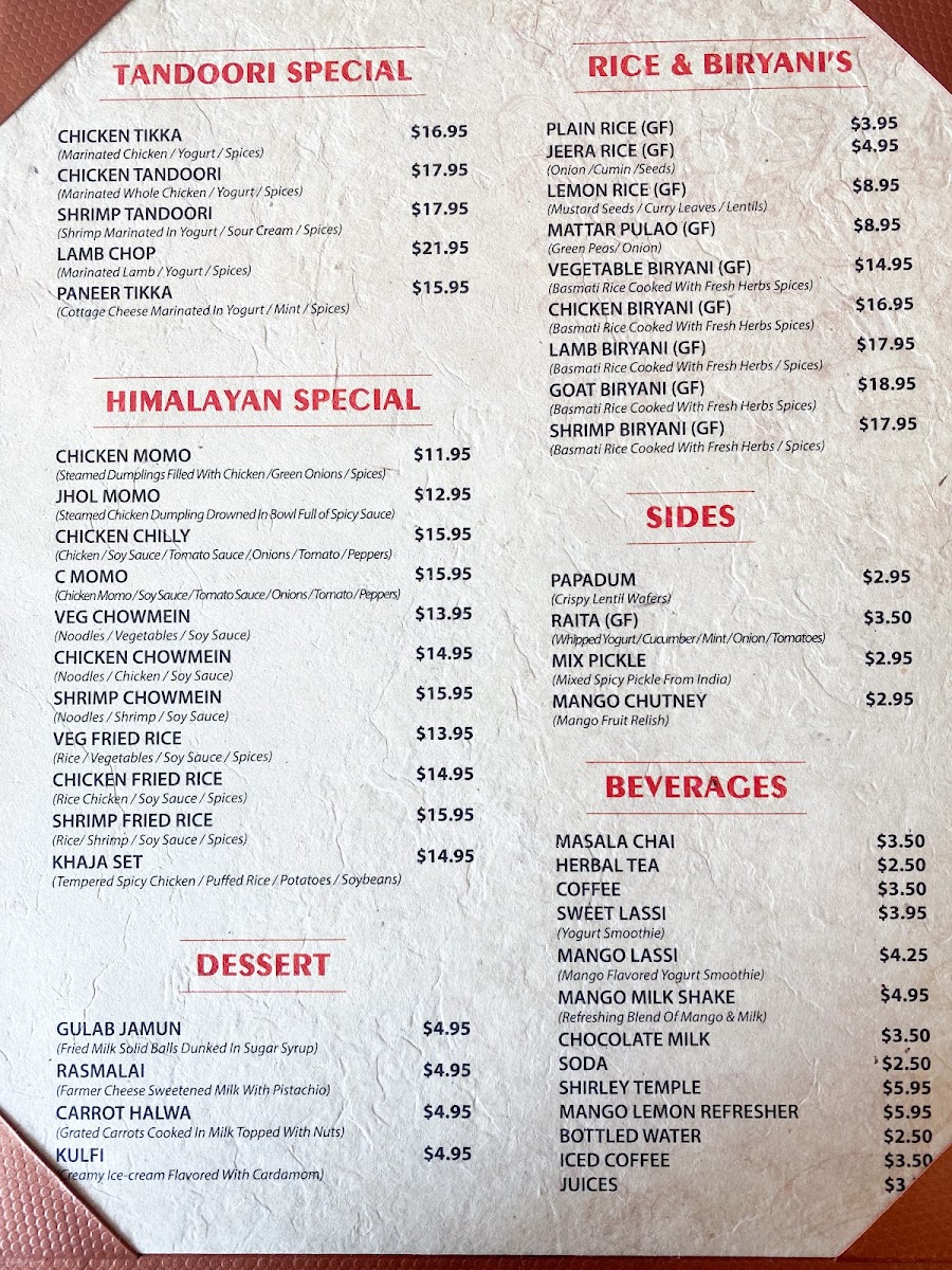 Menu The Punjab Indian & Himalayan Cuisine-9