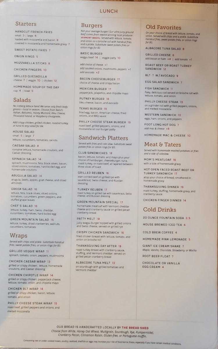 Menu The Putney Diner-1