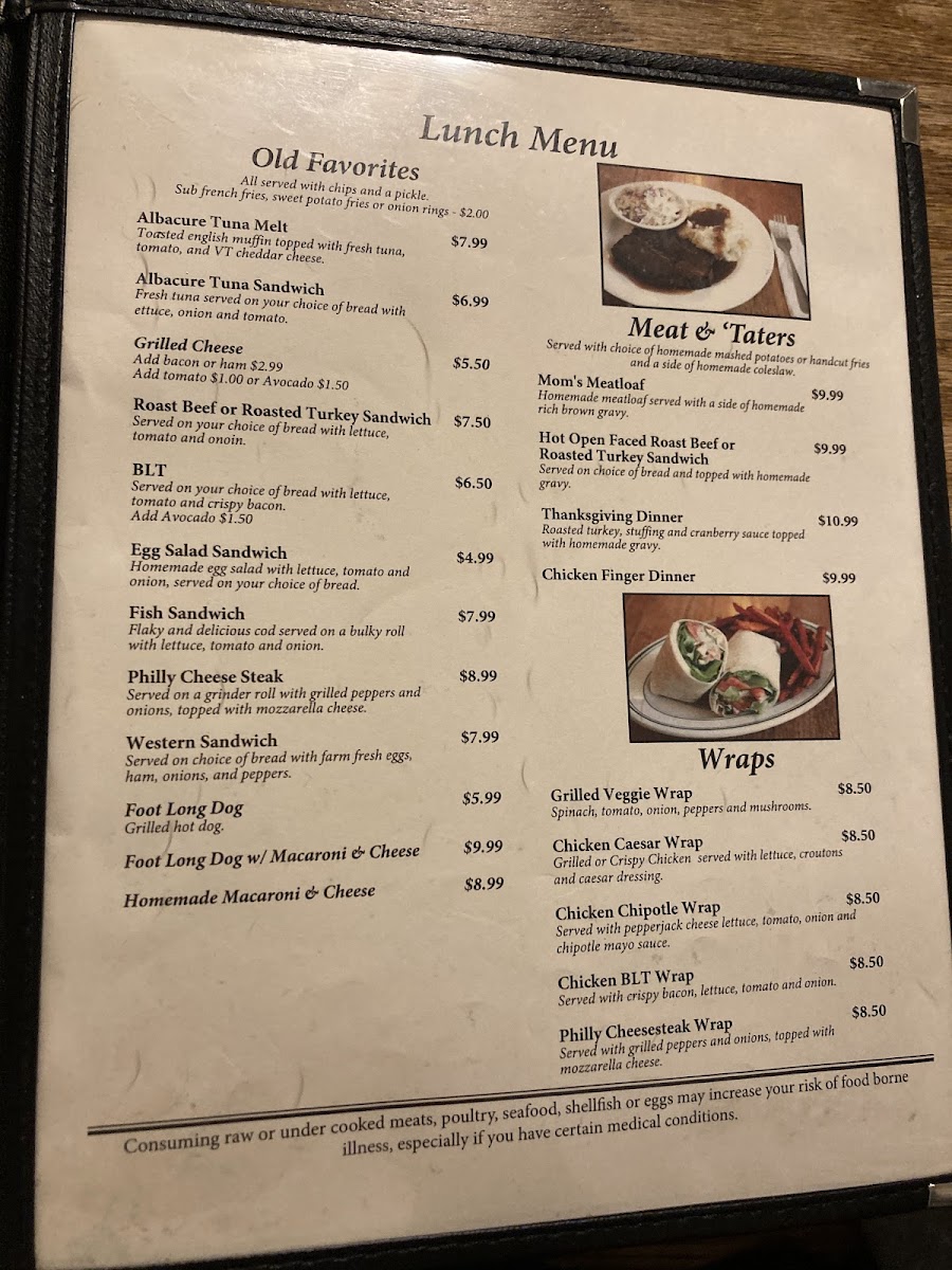Menu The Putney Diner-10