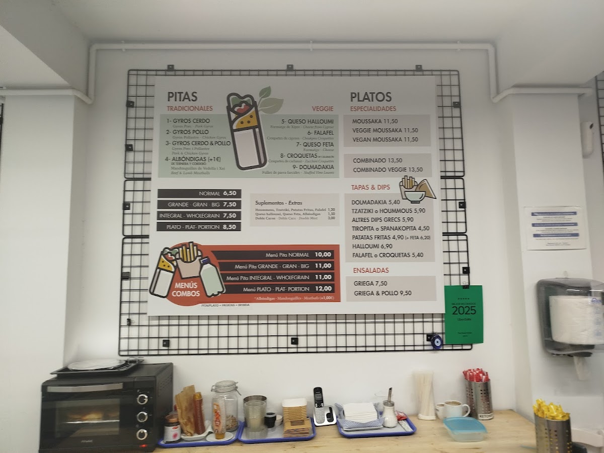 Menu The Quick Greek | Gràcia-1