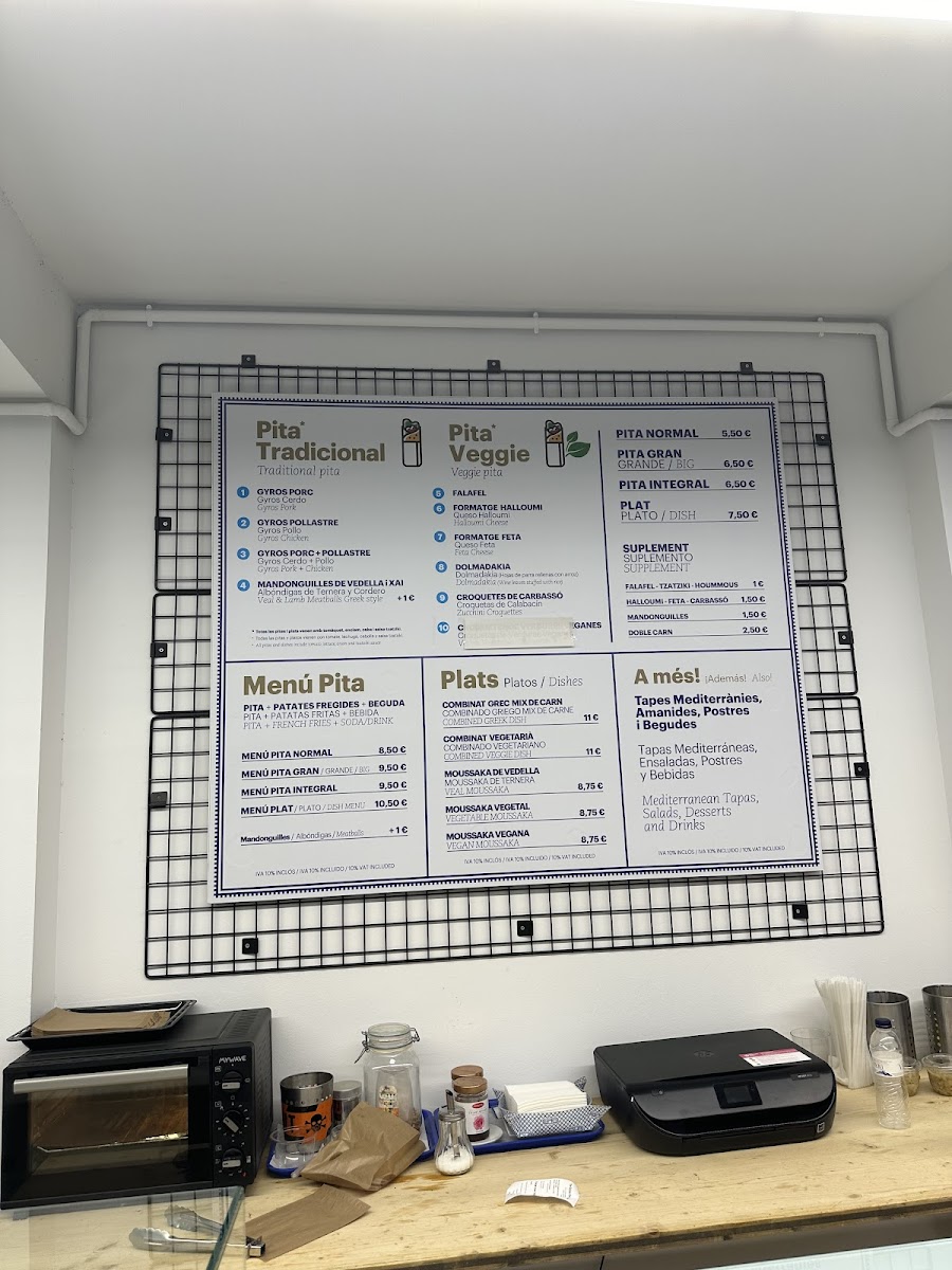 Menu The Quick Greek | Gràcia-2