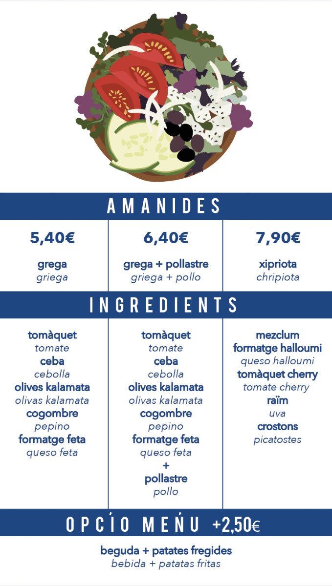 Menu The Quick Greek | Gràcia-3