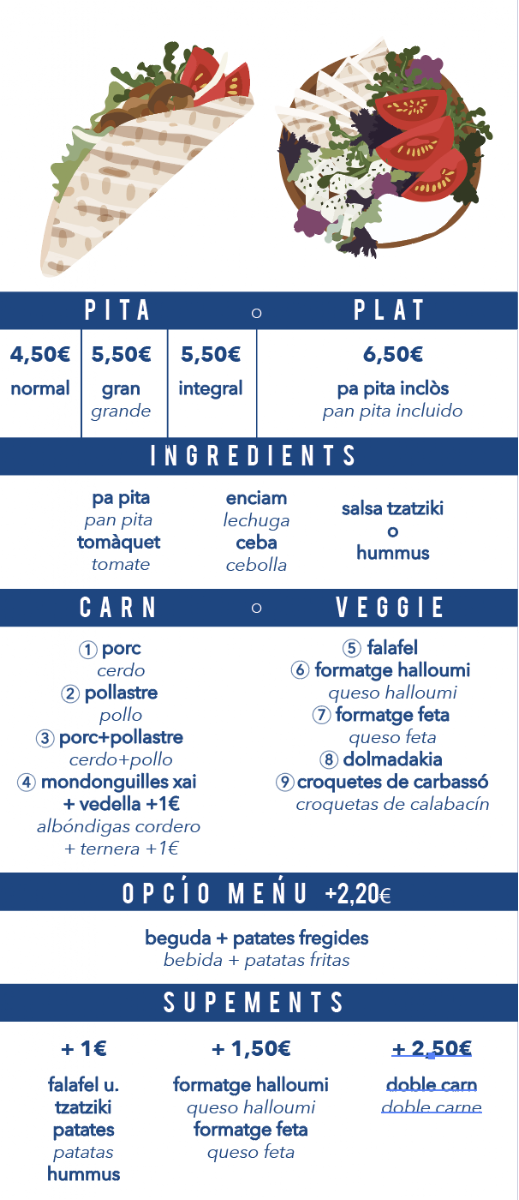 Menu The Quick Greek | Gràcia-8