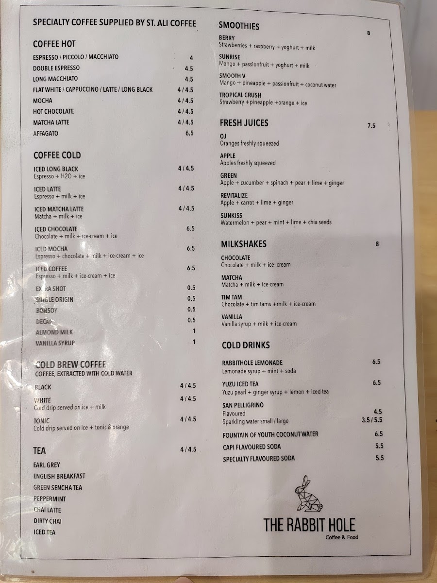 Menu The Rabbithole-10