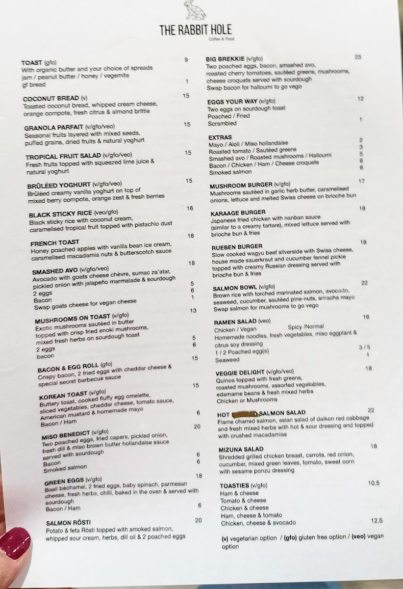 Menu The Rabbithole-4