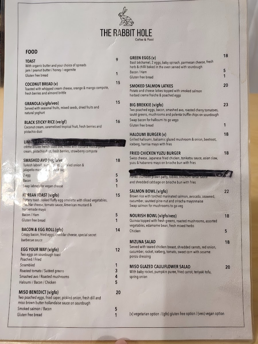 Menu The Rabbithole-7