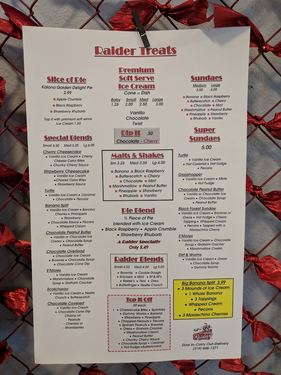 Menu The Raider-2