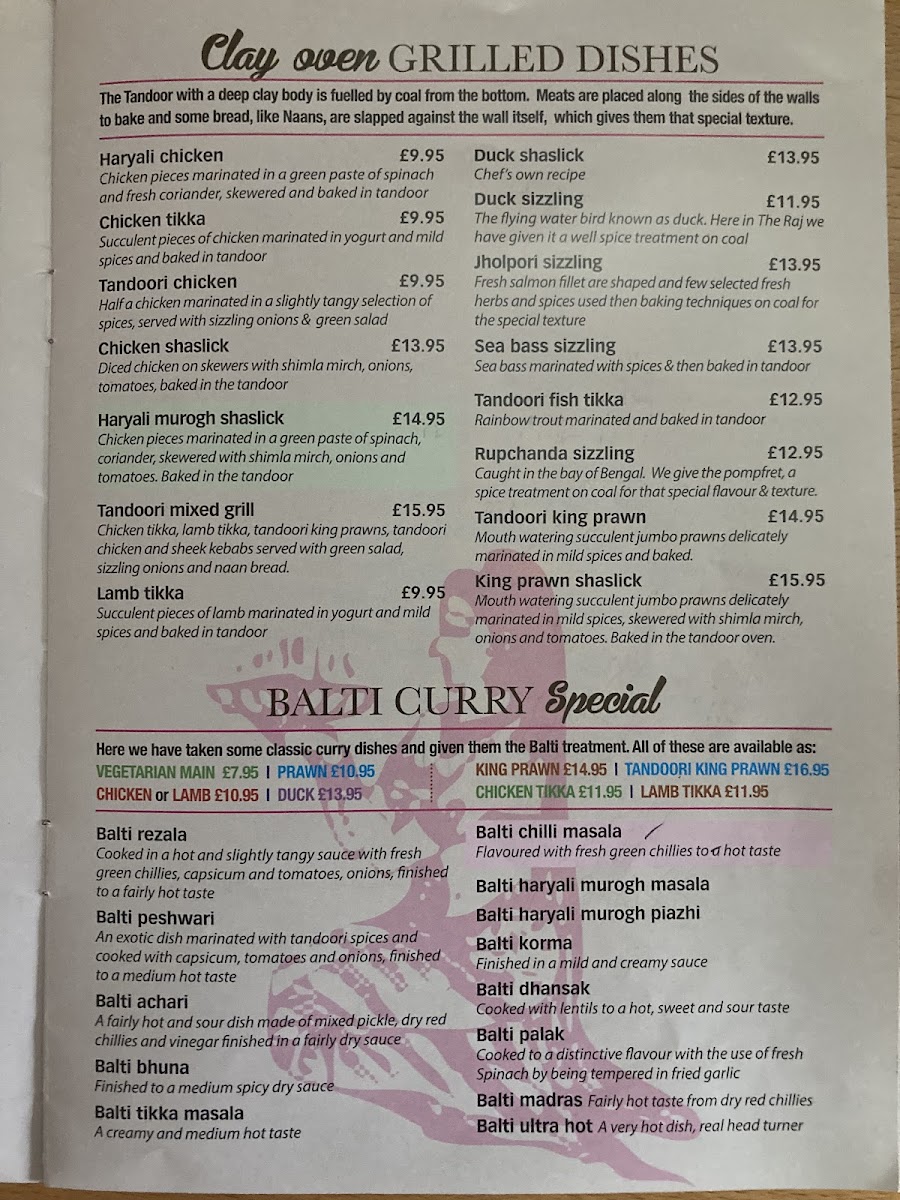 Menu The Raj Of Hertford-2