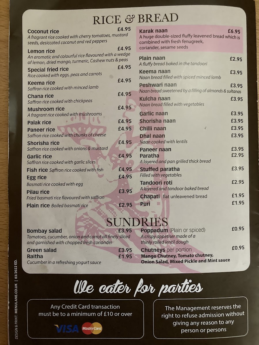 Menu The Raj Of Hertford-3
