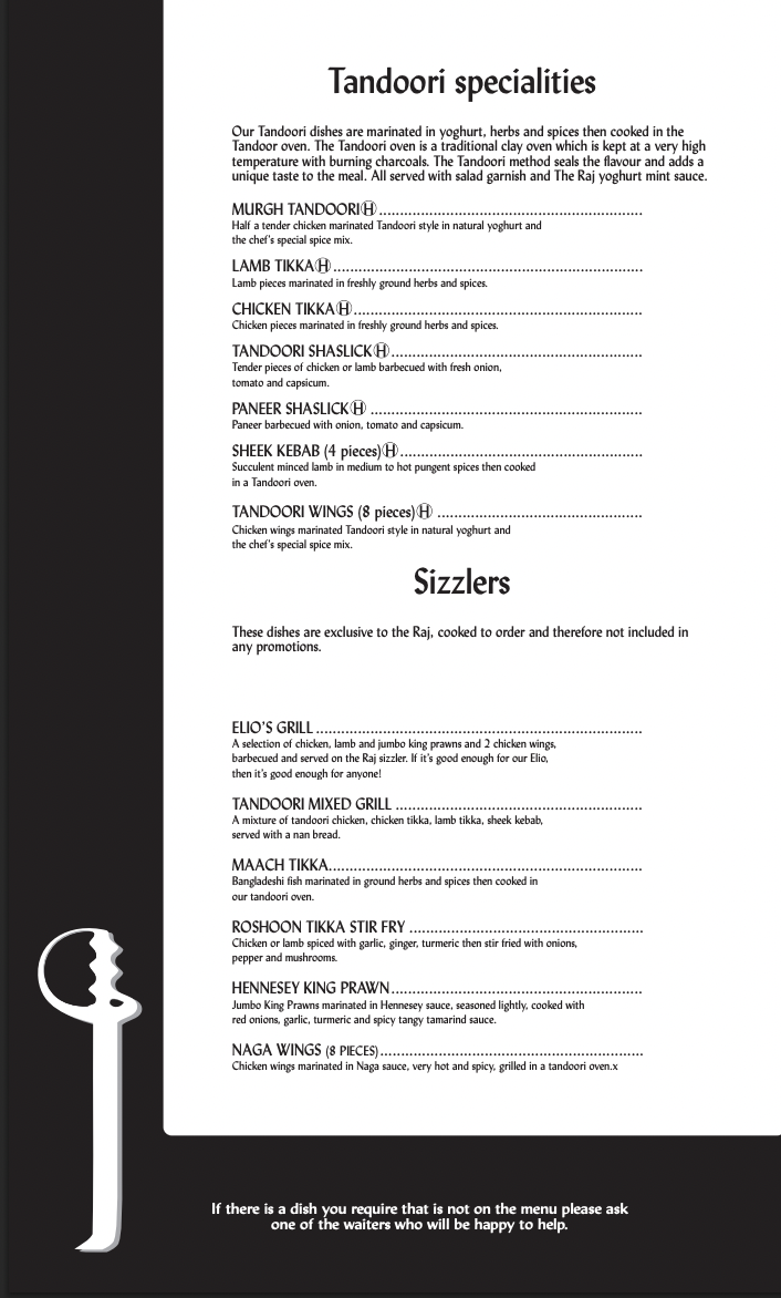 Menu The Raj Restaurant-4