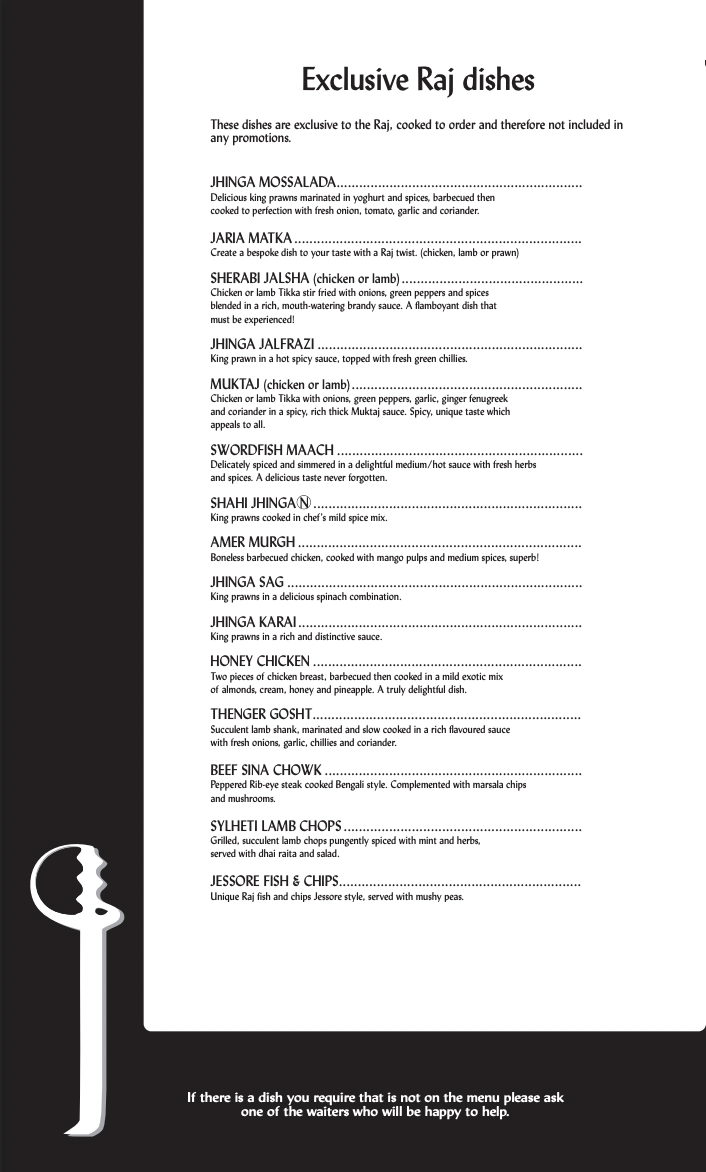 Menu The Raj Restaurant-5