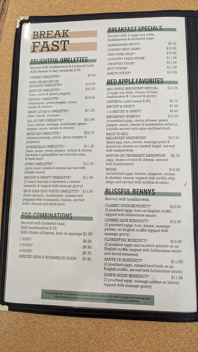 Menu The Red Apple Inn-2